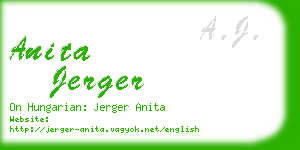 anita jerger business card